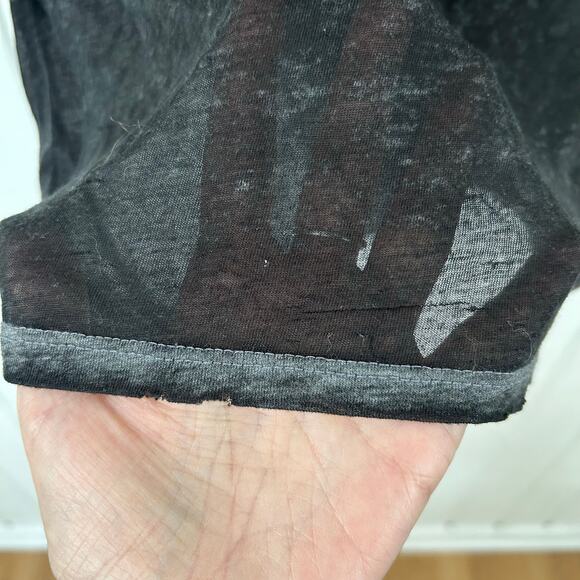 Hollister Women MTV Short Sleeve Graphic Distressed Slub Tshirt Black Size Small - Picture 2 of 7